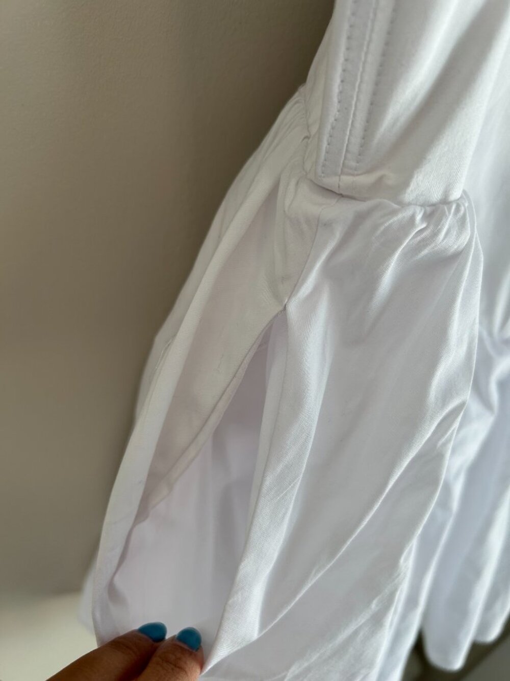 Good American White Poplin Mini Dress NWT Large Fit & Flare Bridal Summer - Picture 7 of 13